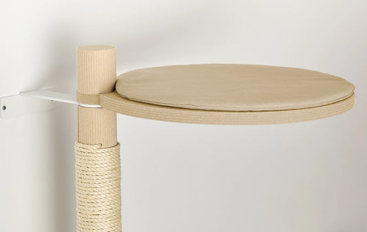 Korkean raapimispuun lepotaso kissalle